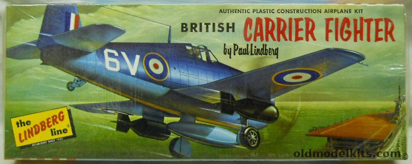 Lindberg 1/48 Grumman F6F Hellcat British Carrier Fighter, 558-98 plastic model kit